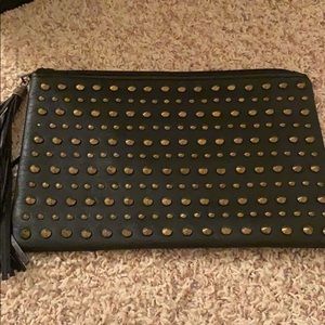 Forever 21 black studded clutch